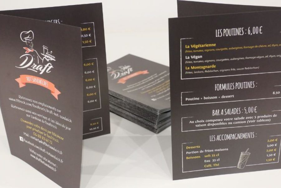 Menu restaurant